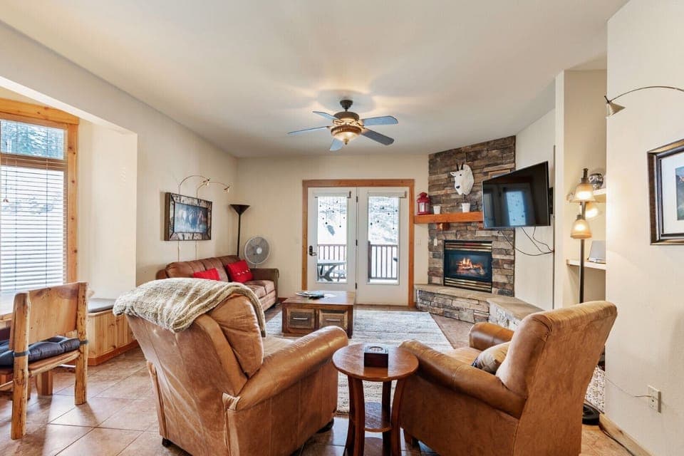 Living Area and Kitchen  and TV with cable only