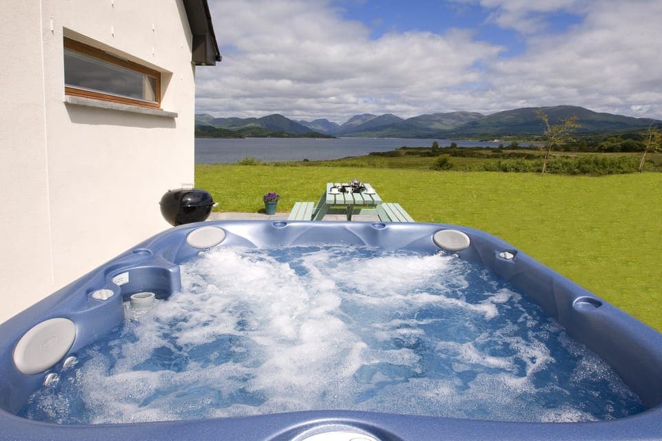 Soak up the scenery from the hot tub.