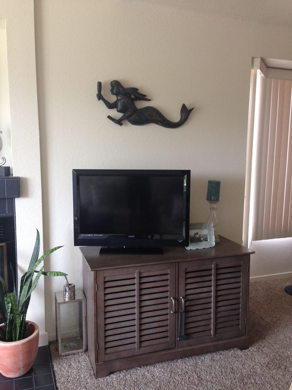 TV entertainment center in Living Room