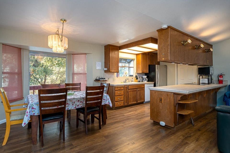 Dining area and kitchen