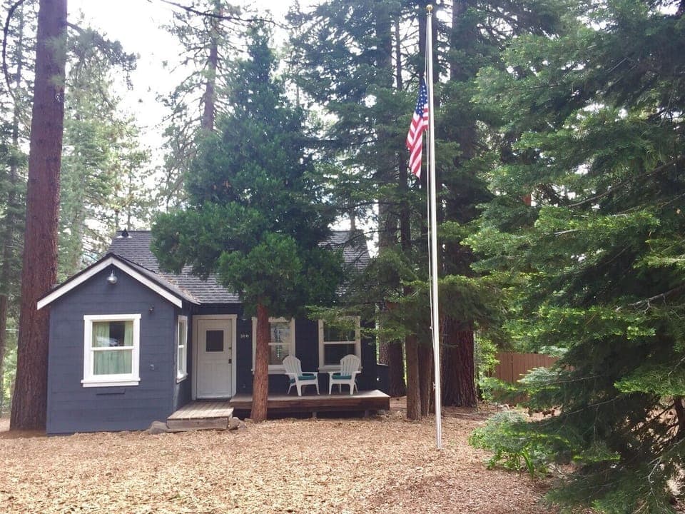 The front door and deck for morning coffee sipping.