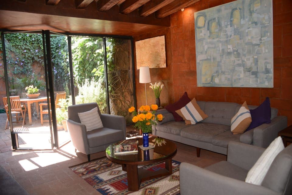 Living Room and Courtyard
