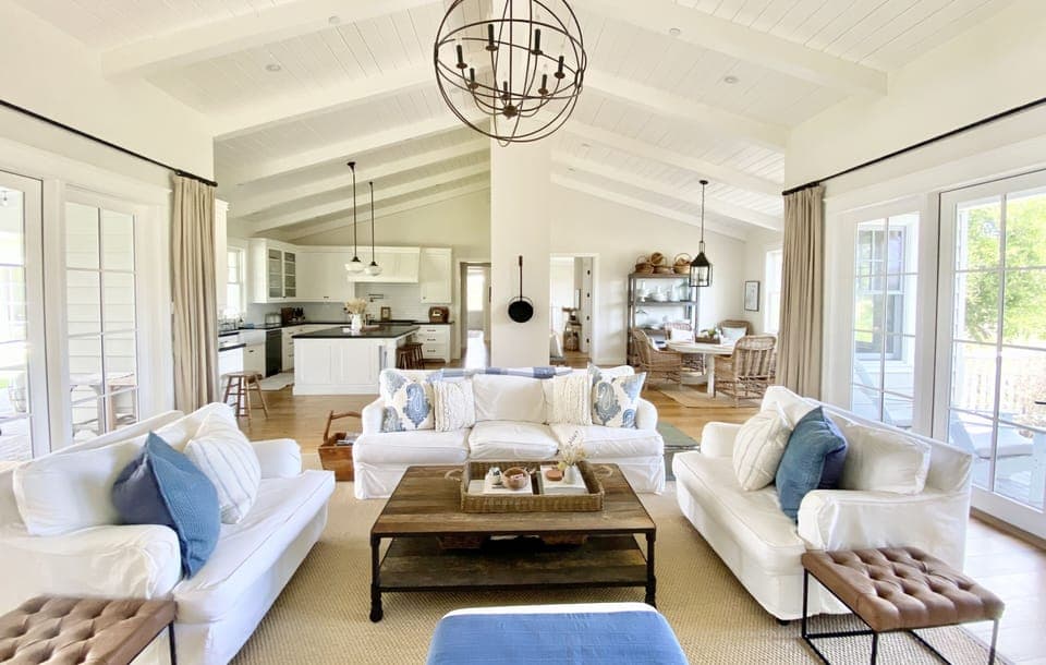 Great Room off kitchen with fireplace, TV, & lots of board games. 