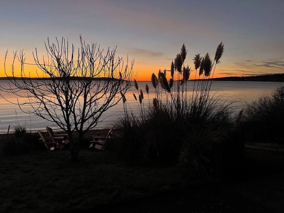 A sunrise in winter, as seen from the suite.
