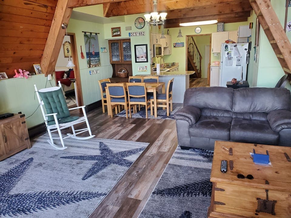 Living room view to the kitchen.