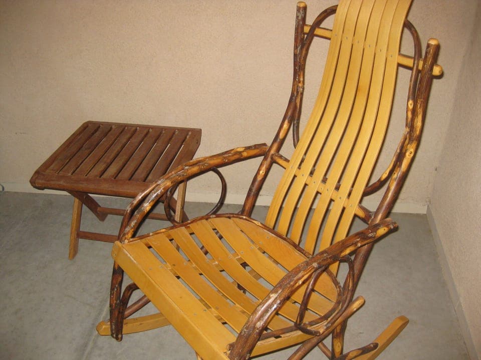 Rocking Chair on  outside balcony