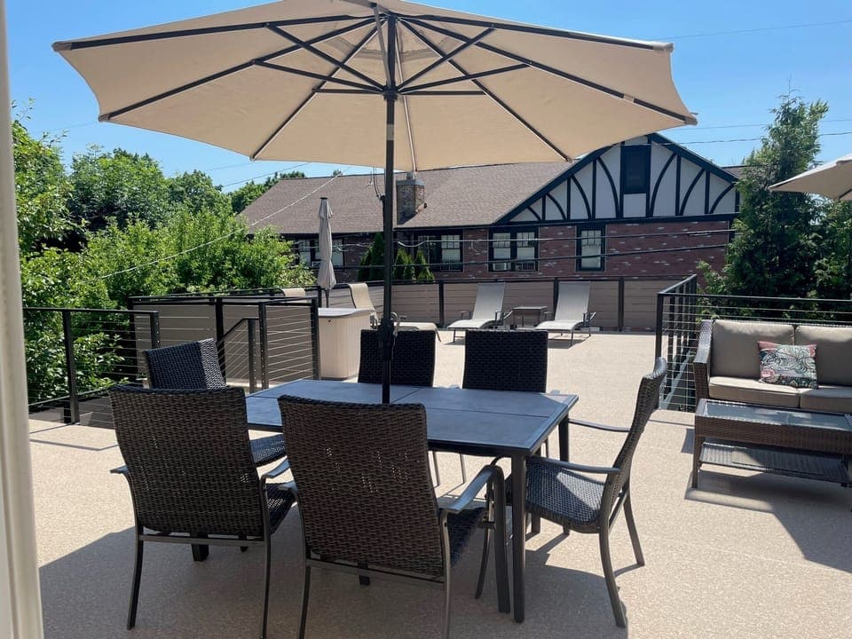 ROOFTOP DECK-VIEW FROM BEDROOM SLIDING DOOR