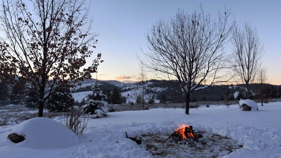 Winter Fire Pit