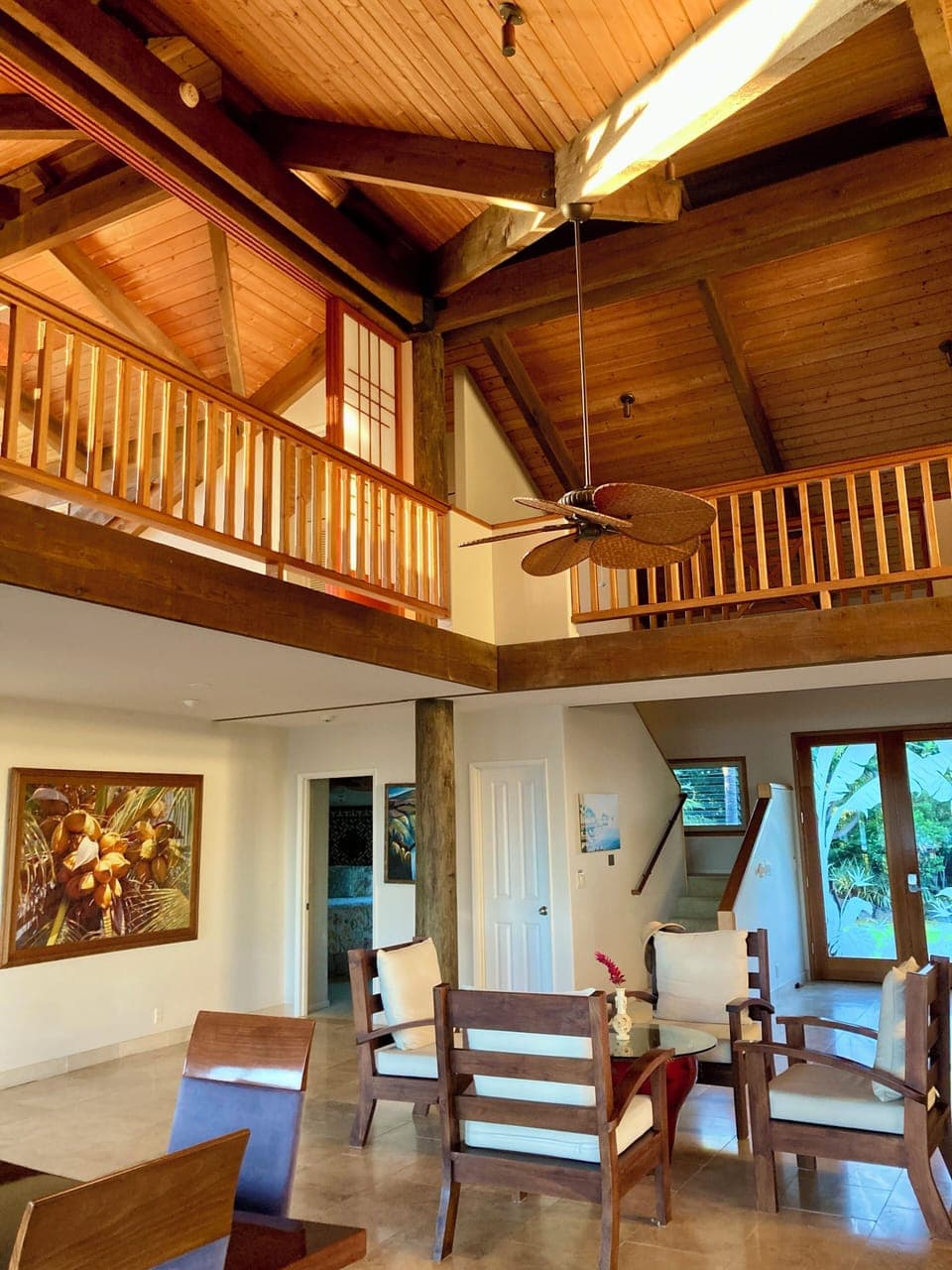 Entry from front gardens  into a generous lobby and great room.