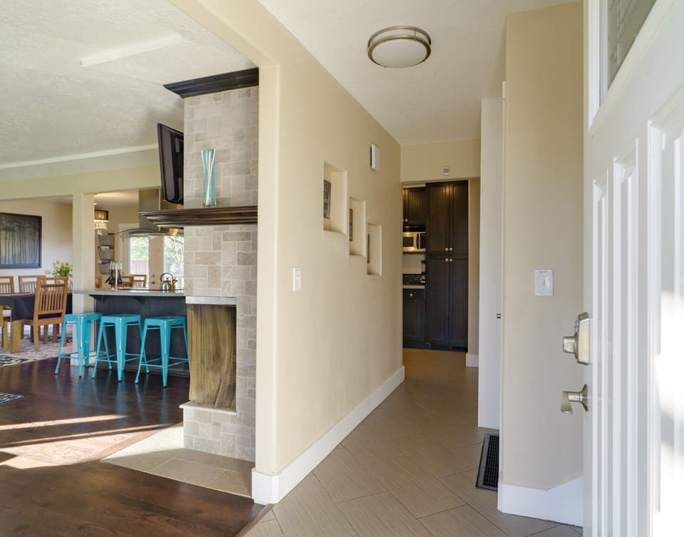 view of the main level as you enter