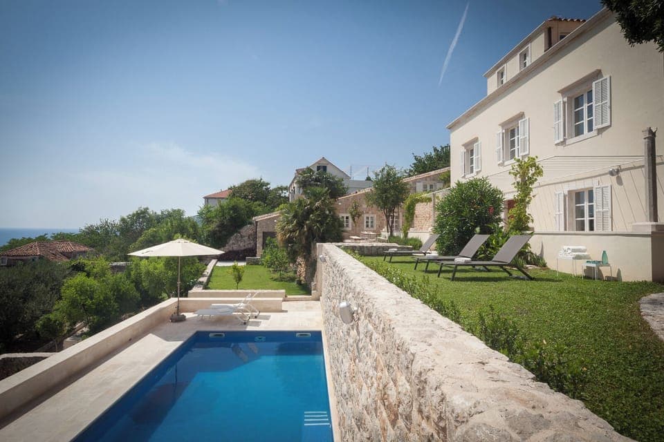 Historic villa with panoramic views over Dubrovnik and the Adriatic Sea.