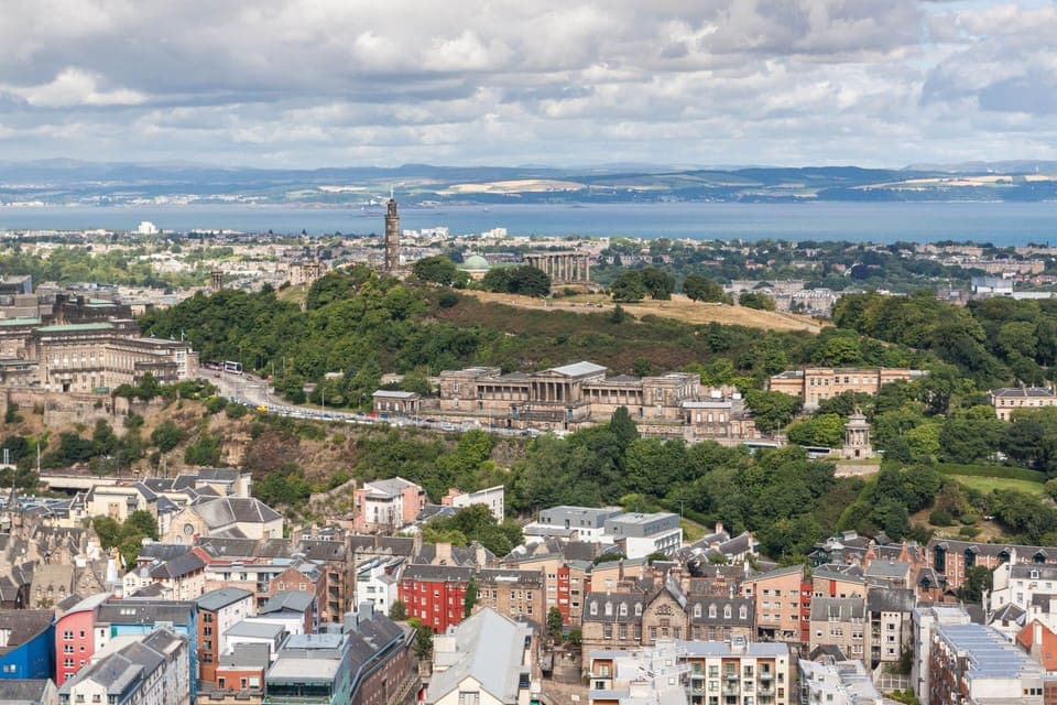 View of area from Edinburgh castle