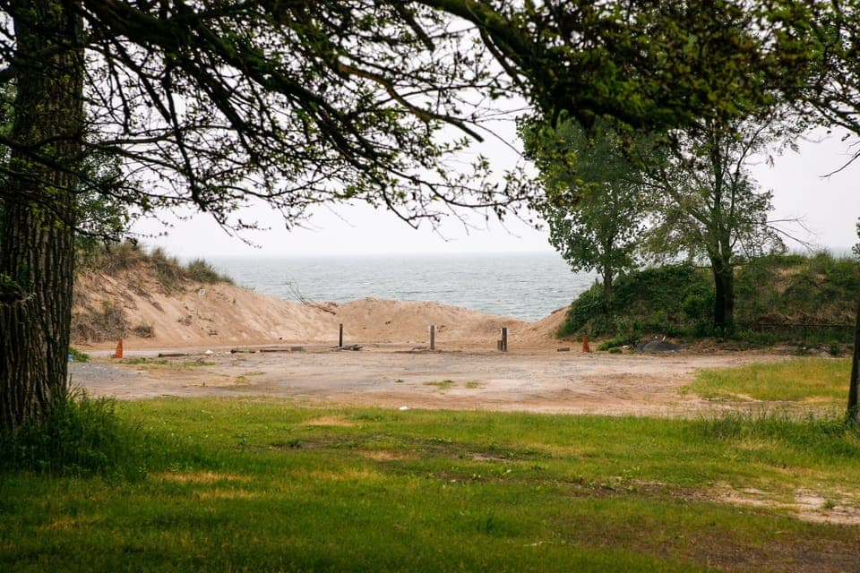 View of Lake Michigan and Porter Beach 