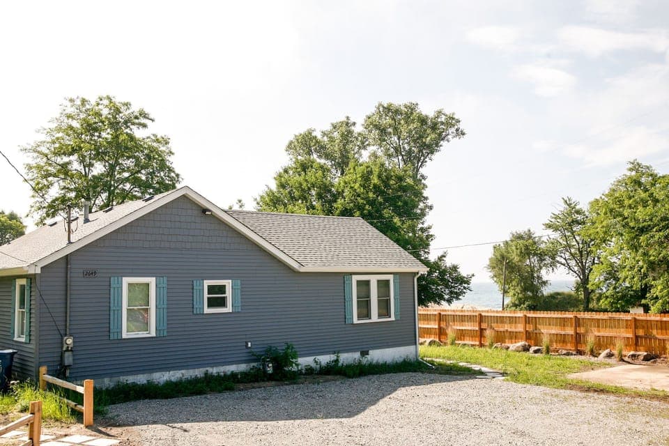 View of the whole house w/Lake Michigan 