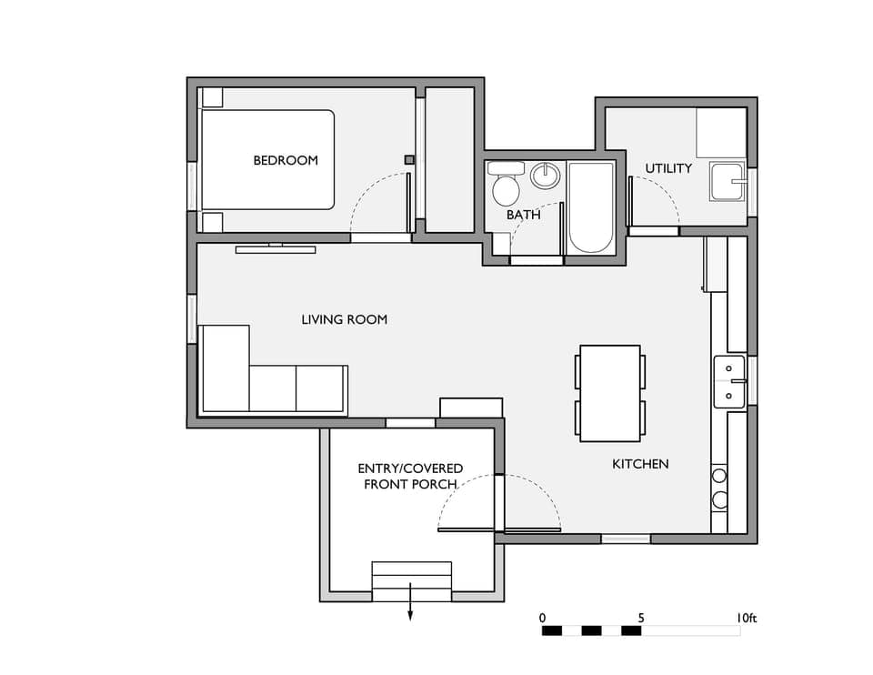 Floor plan showing space configuration.