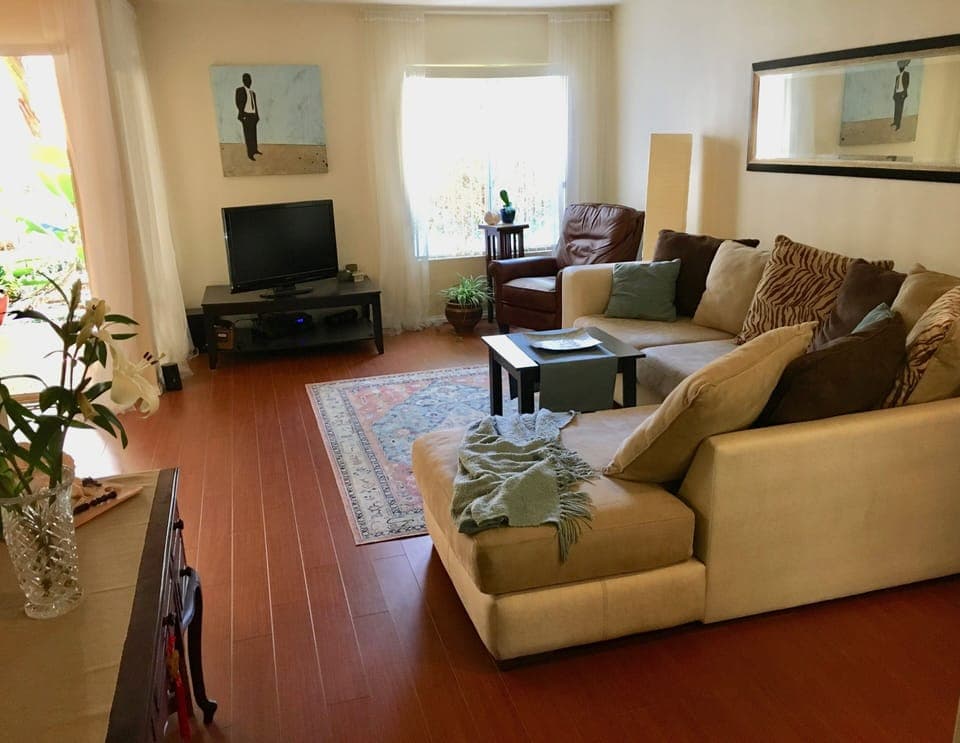 Living room view from front door