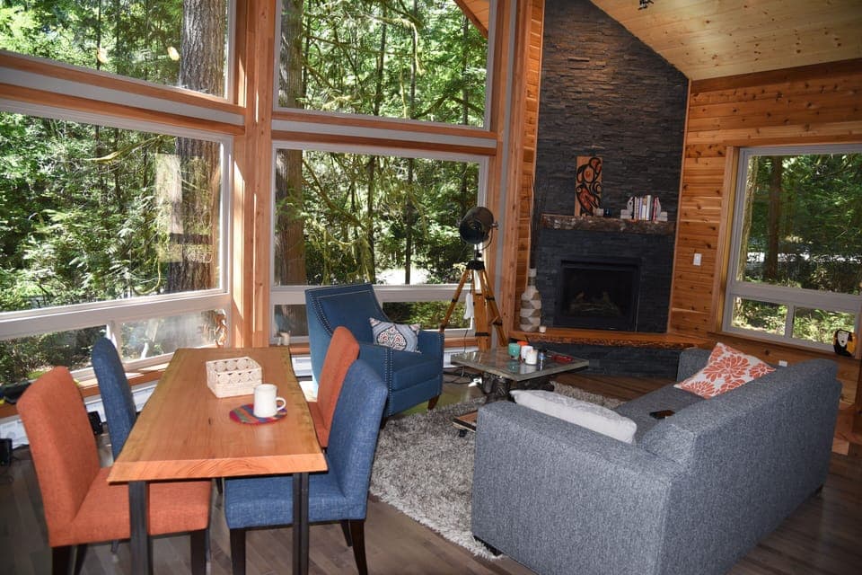 Surrounded by trees, inspiring views from every window.