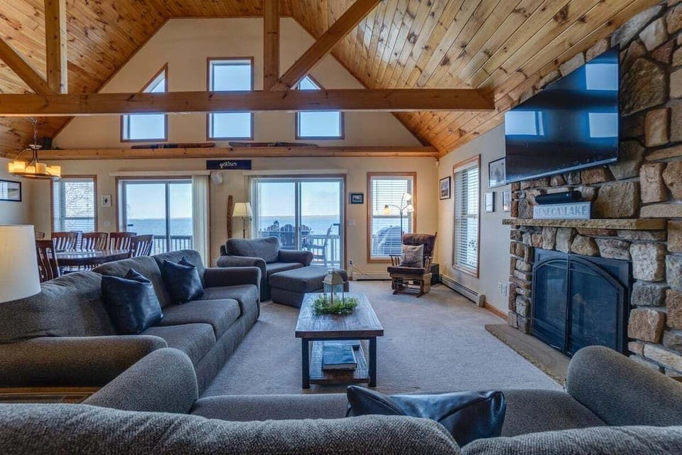 Beautiful views of Seneca Lake through the large windows