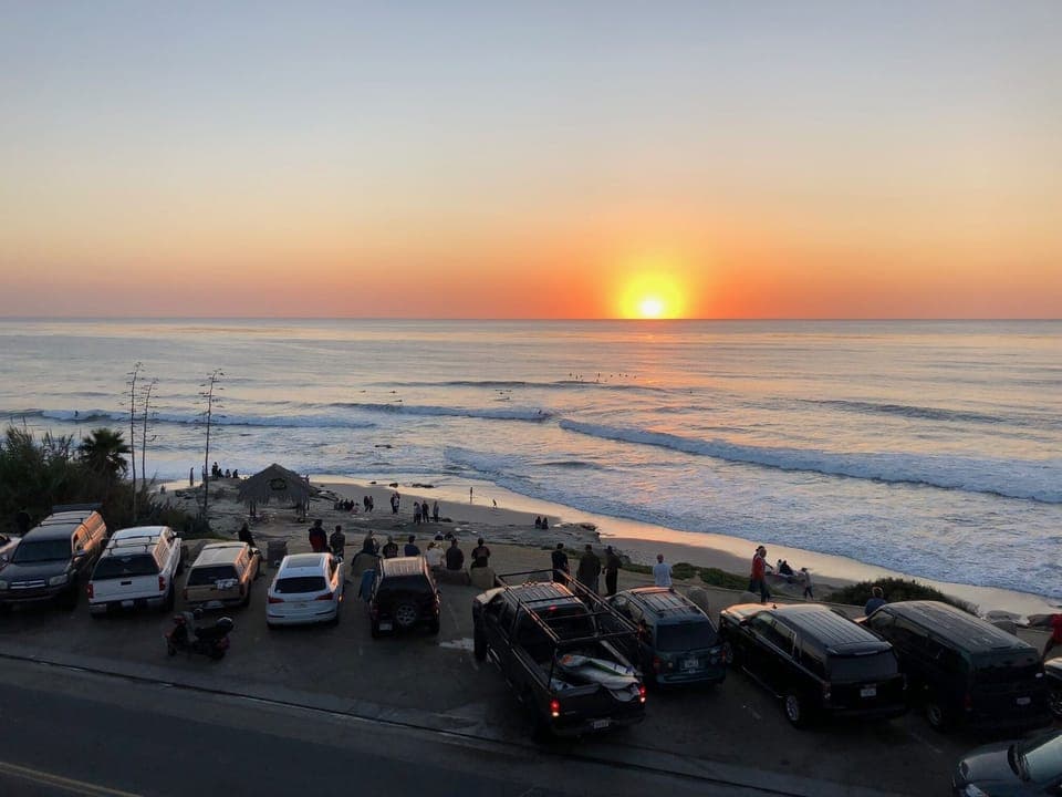 Enjoy this view from the balcony