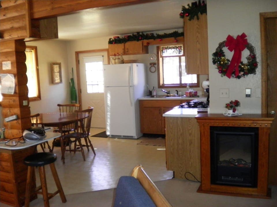 Cozy fireplace