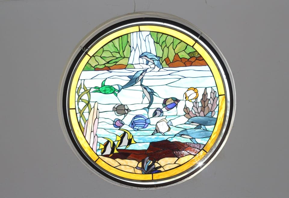 Stained Glass in Upstairs Stairway