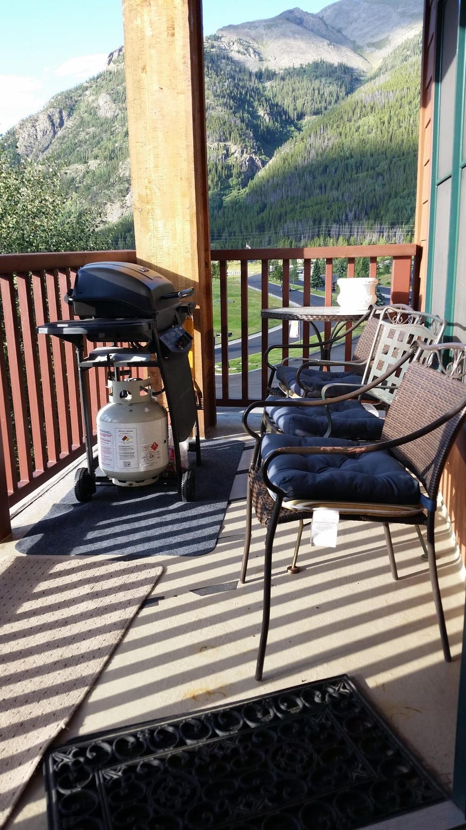 Great views of Sky Mountain Chutes right from the couch, balcony and windows.