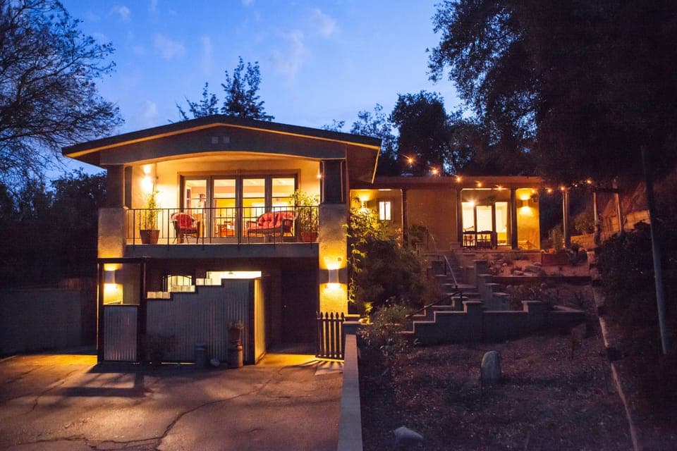 Our house up in the trees is perched atop a hillside acre in the heart of So-Cal