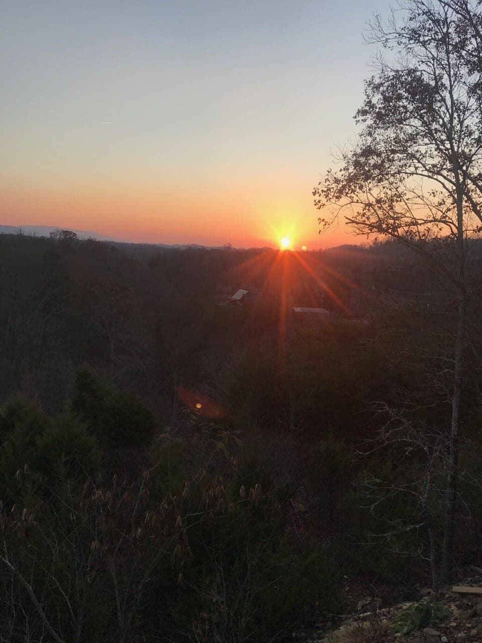 Sunset from top deck