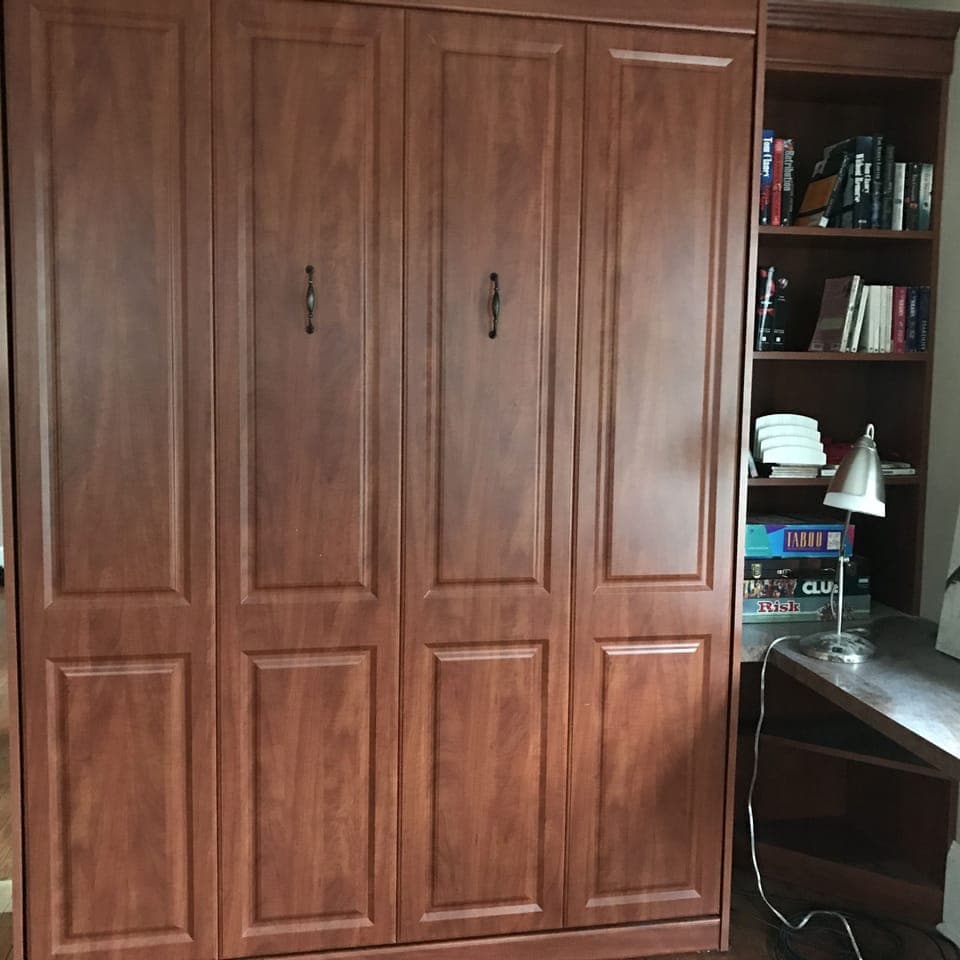 Queen Size Murphy Bed adds sleeping space for 2.