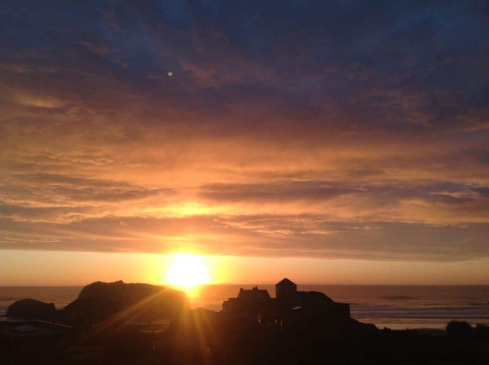 Sunset view as seen from the living room