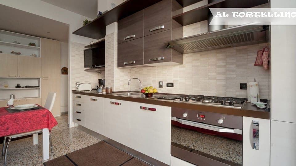 kitchen with a fridge and freezer