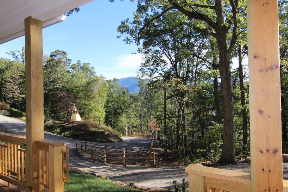 View of Snookville and the Blue Ridge mountains from the porch