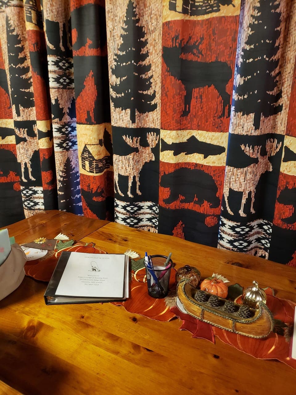 Large table in dining room