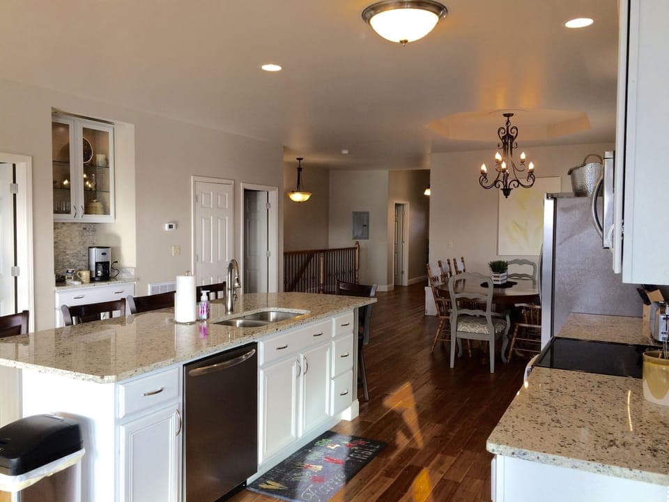 both kitchens are well equipped for the chef in the family