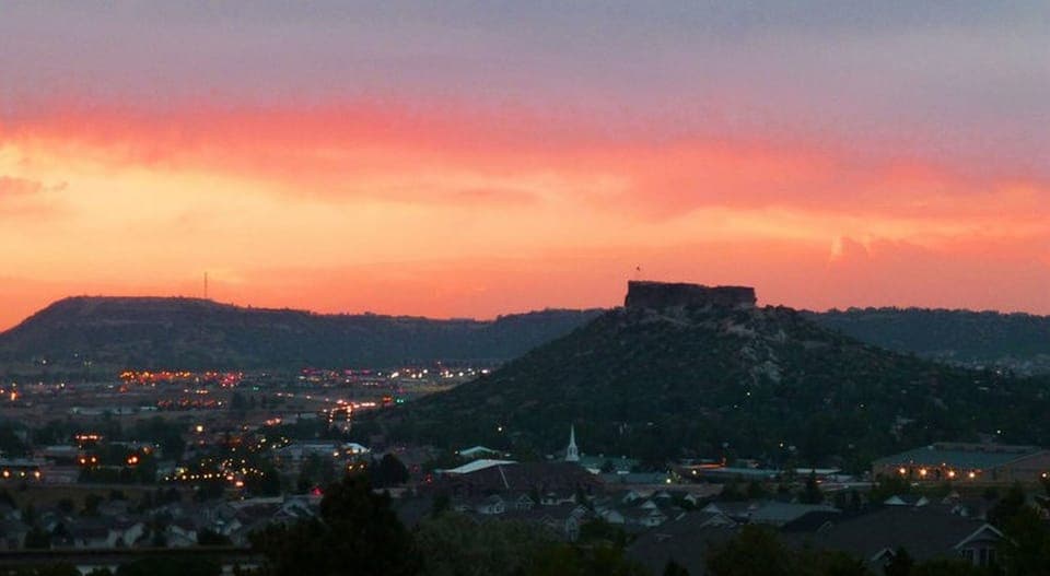 Views of "The Rock"...fireworks all over town on 4th of July and Star Lighting.