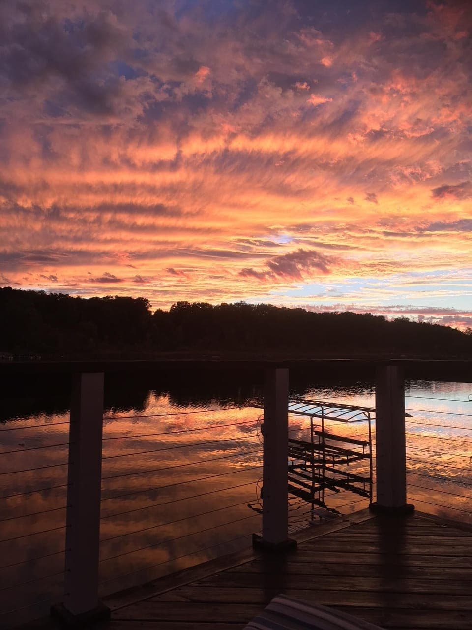 Evening sunset View from the deck