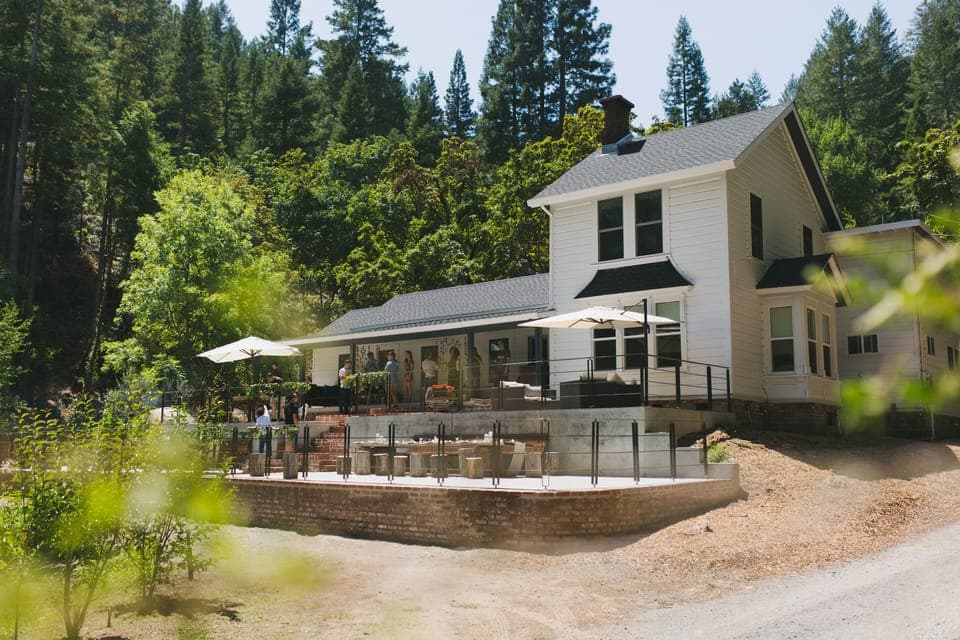 The historic, newly renovated house has 3 decks for dining, lounging, yoga, etc.