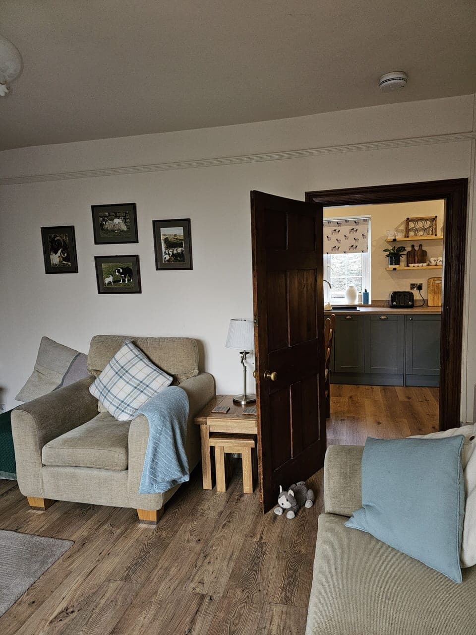 Lounge with sofa and armchairs