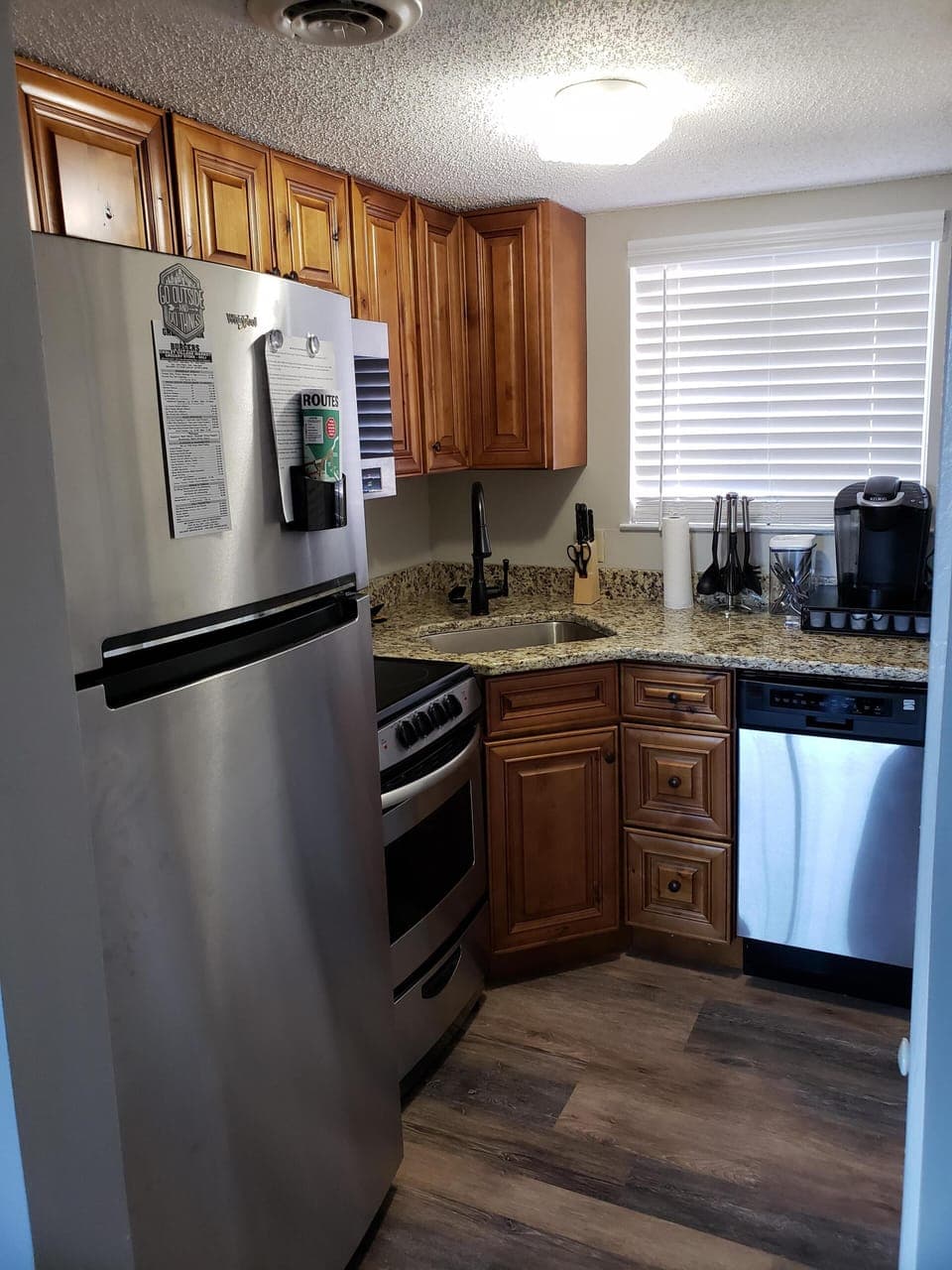 Granite Counter-top, Keurig, drink selection