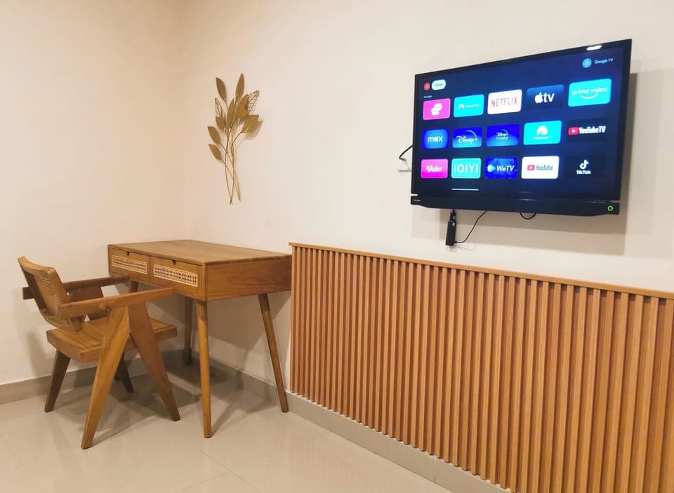 Bedroom - TV (Netflix, YouTube, TV Cable), study/working desk and wardrobe