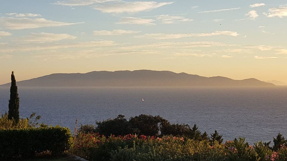 Part of the garden overlooking the island of Giglio 