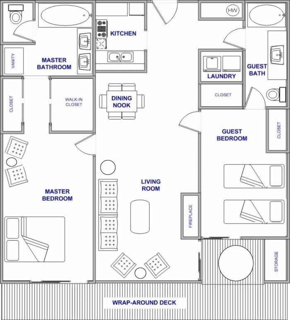 generous dual-master bedroom floorplan