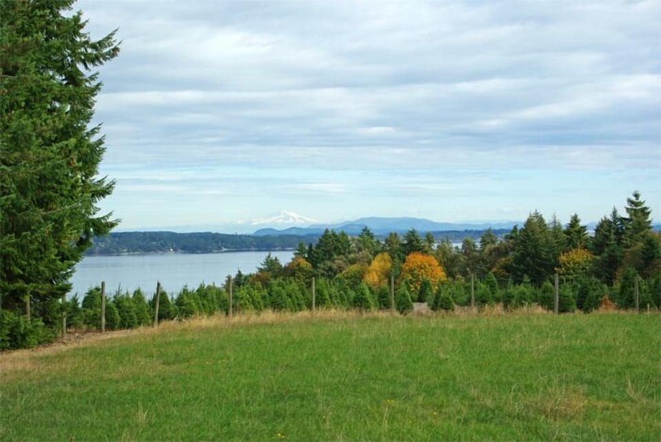 Views overlooking the Saanich Inlet, Mount Baker and the lush countryside