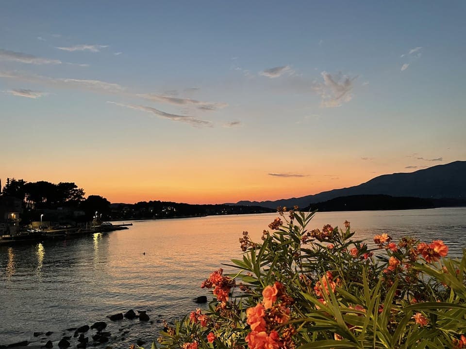 View from our favorite restaurant in Lumbarda- Feral