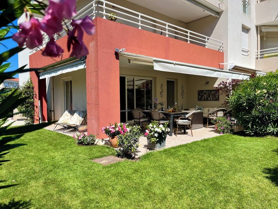 Our lovely garden surrounds the terrace and apartment.
