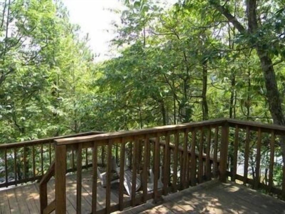 Side deck located off of master bedroom and living room.