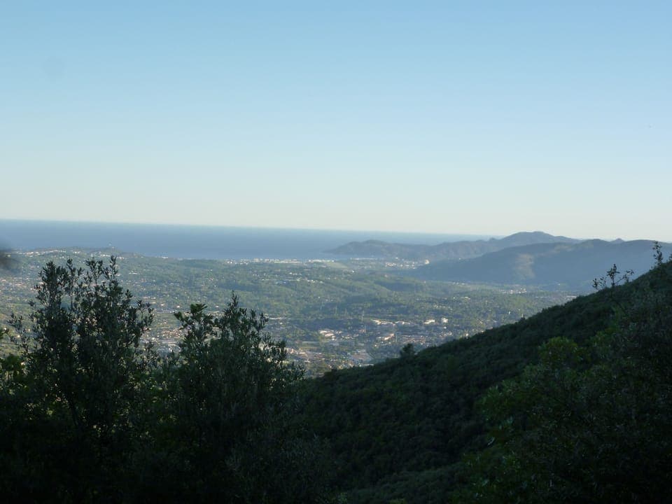 View from near by hill down to the bay of Cannes