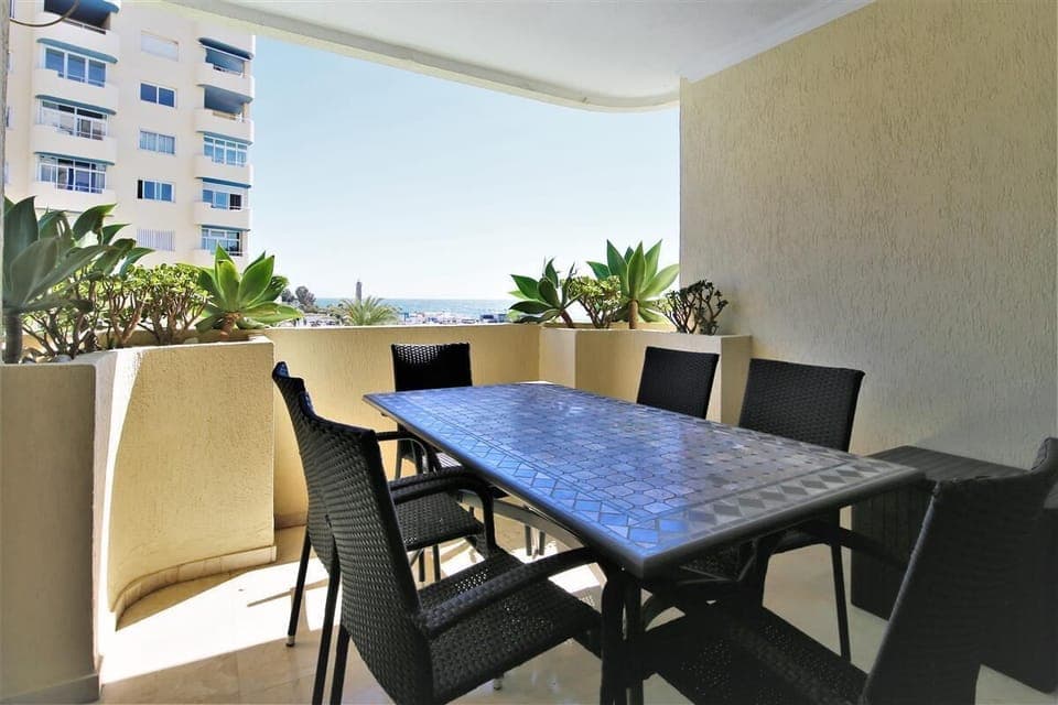 Balcony with views over the marina towards the light house