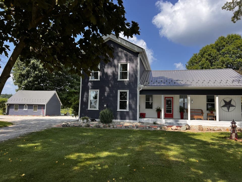 Our 190 year old home is across the driveway. And yes, we live here.