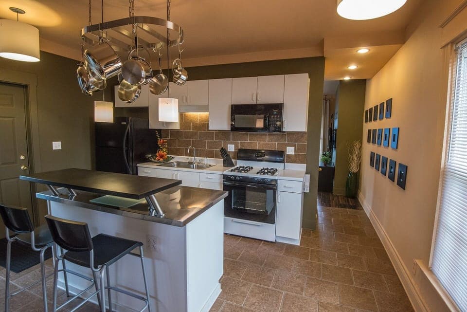 We have just replaced the appliances with stainless